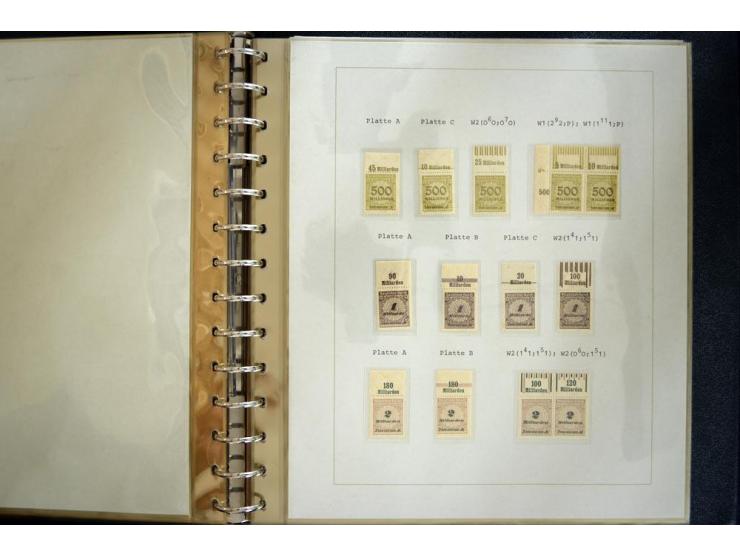 1905/1923, am Anfang meist ungebrauchte und postfrische Sammlung "Oberränder" auf Albenblättern mit Beschriftung, dabei u.a. 