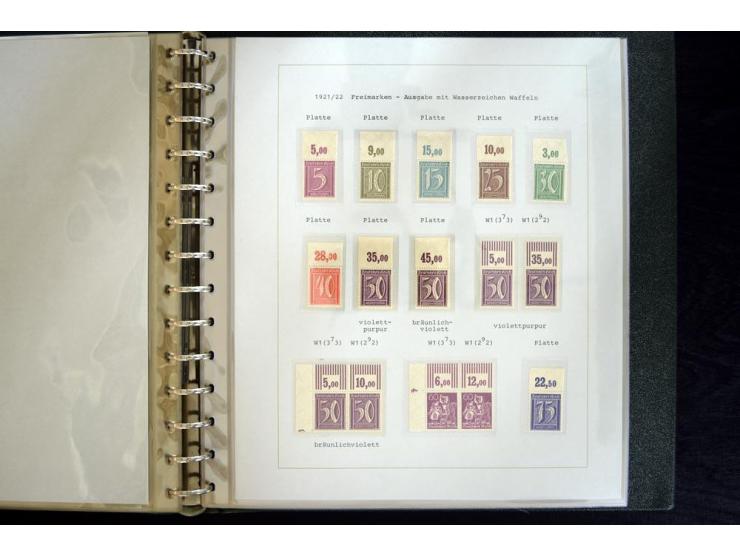 1905/1923, am Anfang meist ungebrauchte und postfrische Sammlung "Oberränder" auf Albenblättern mit Beschriftung, dabei u.a. 