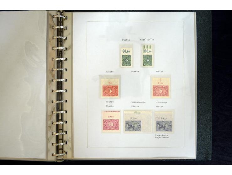 1905/1923, am Anfang meist ungebrauchte und postfrische Sammlung "Oberränder" auf Albenblättern mit Beschriftung, dabei u.a. 