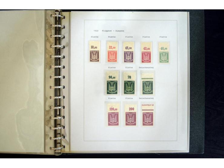 1905/1923, am Anfang meist ungebrauchte und postfrische Sammlung "Oberränder" auf Albenblättern mit Beschriftung, dabei u.a. 