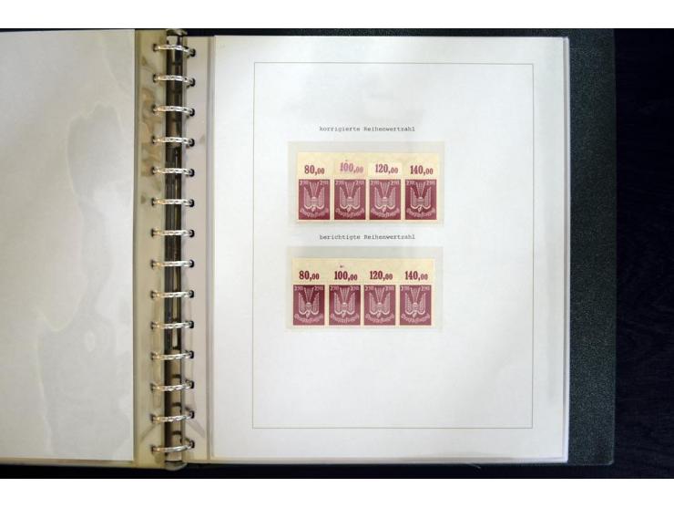 1905/1923, am Anfang meist ungebrauchte und postfrische Sammlung "Oberränder" auf Albenblättern mit Beschriftung, dabei u.a. 