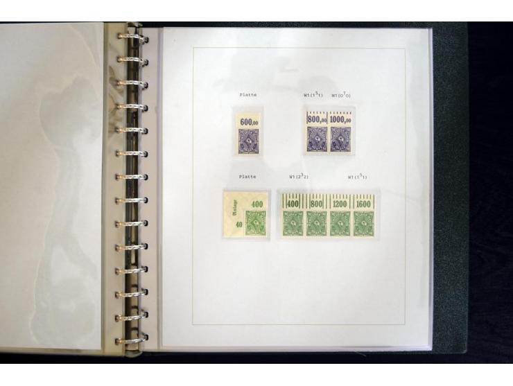 1905/1923, am Anfang meist ungebrauchte und postfrische Sammlung "Oberränder" auf Albenblättern mit Beschriftung, dabei u.a. 
