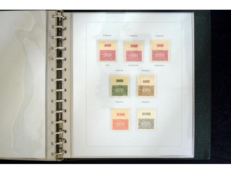 1905/1923, am Anfang meist ungebrauchte und postfrische Sammlung "Oberränder" auf Albenblättern mit Beschriftung, dabei u.a. 