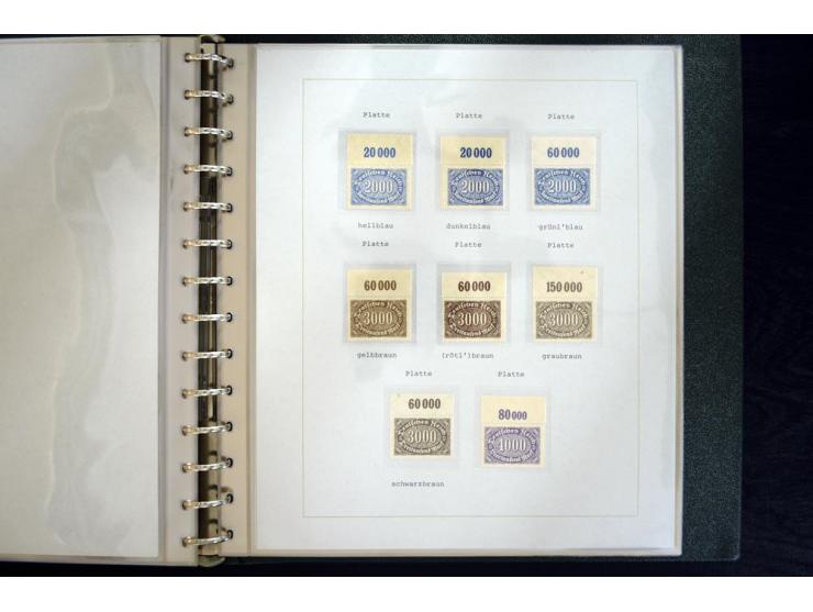 1905/1923, am Anfang meist ungebrauchte und postfrische Sammlung "Oberränder" auf Albenblättern mit Beschriftung, dabei u.a. 