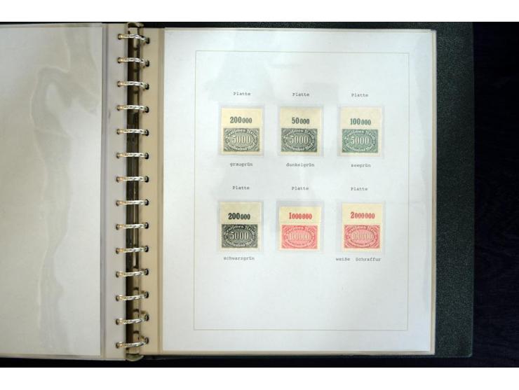1905/1923, am Anfang meist ungebrauchte und postfrische Sammlung "Oberränder" auf Albenblättern mit Beschriftung, dabei u.a. 