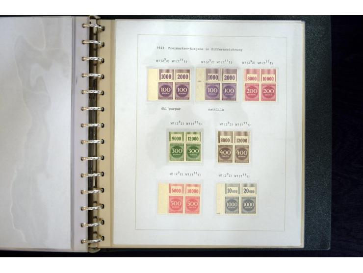 1905/1923, am Anfang meist ungebrauchte und postfrische Sammlung "Oberränder" auf Albenblättern mit Beschriftung, dabei u.a. 