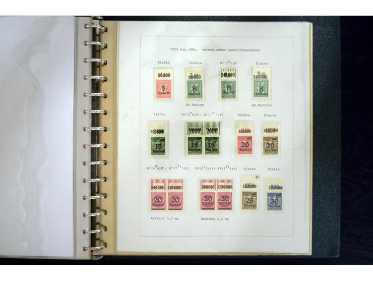1905/1923, am Anfang meist ungebrauchte und postfrische Sammlung "Oberränder" auf Albenblättern mit Beschriftung, dabei u.a. 
