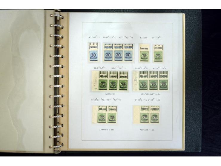 1905/1923, am Anfang meist ungebrauchte und postfrische Sammlung "Oberränder" auf Albenblättern mit Beschriftung, dabei u.a. 