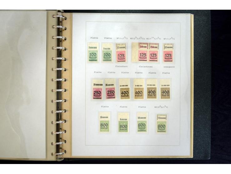 1905/1923, am Anfang meist ungebrauchte und postfrische Sammlung "Oberränder" auf Albenblättern mit Beschriftung, dabei u.a. 