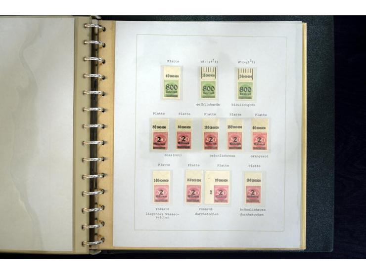 1905/1923, am Anfang meist ungebrauchte und postfrische Sammlung "Oberränder" auf Albenblättern mit Beschriftung, dabei u.a. 