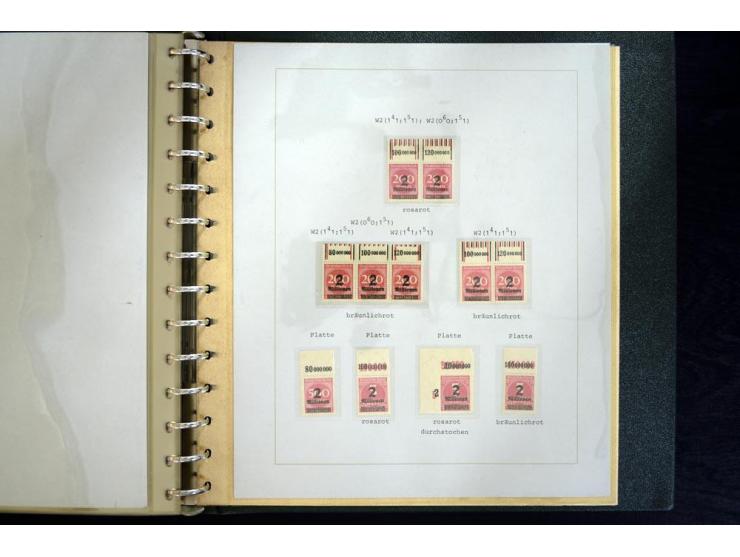 1905/1923, am Anfang meist ungebrauchte und postfrische Sammlung "Oberränder" auf Albenblättern mit Beschriftung, dabei u.a. 