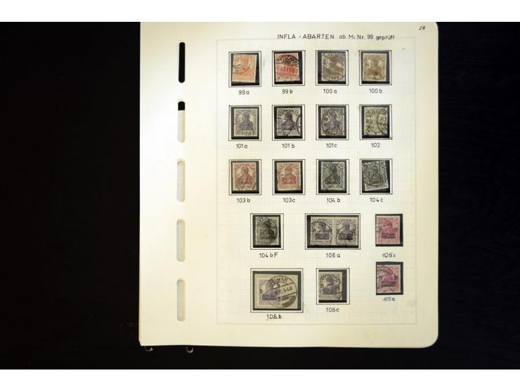1916/23, interessante gestempelte Spezialsammlung nach Farben und Typen gesammelt, dabei viele bessere Werte dabei Mi.-Nr. 11