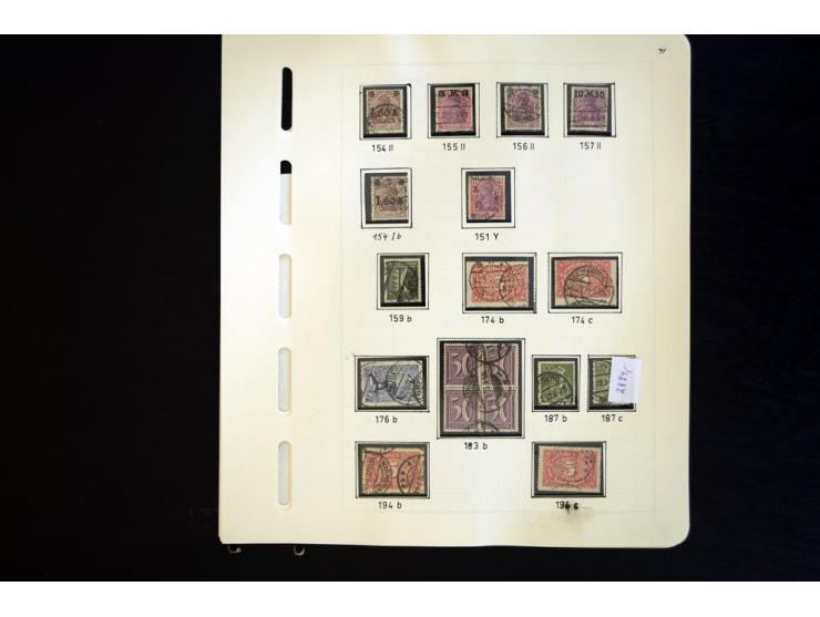 1916/23, interessante gestempelte Spezialsammlung nach Farben und Typen gesammelt, dabei viele bessere Werte dabei Mi.-Nr. 11
