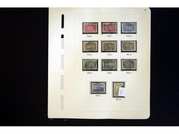 1916/23, interessante gestempelte Spezialsammlung nach Farben und Typen gesammelt, dabei viele bessere Werte dabei Mi.-Nr. 11