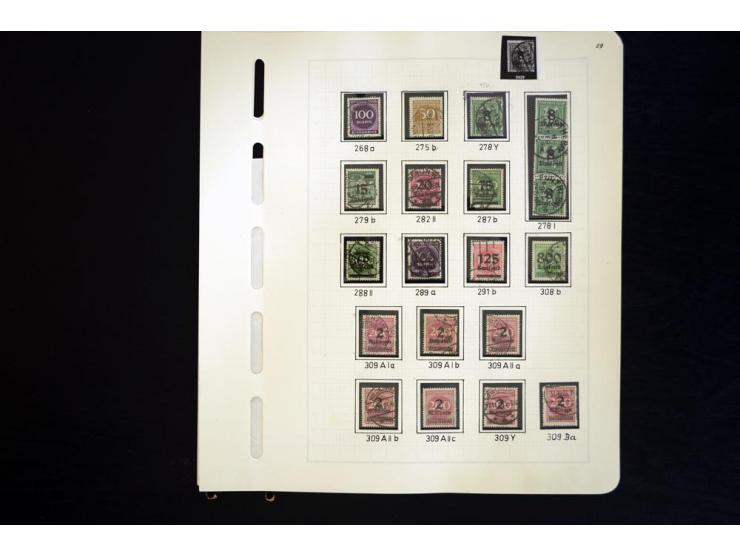 1916/23, interessante gestempelte Spezialsammlung nach Farben und Typen gesammelt, dabei viele bessere Werte dabei Mi.-Nr. 11