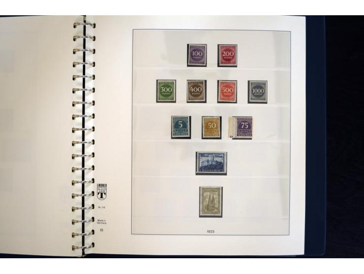 1916/45, postfrische und ungebrauchte Sammlung, ab Weimar kpl., teils zusätzlich gestempelt; in 2 Lindner-T-Alben