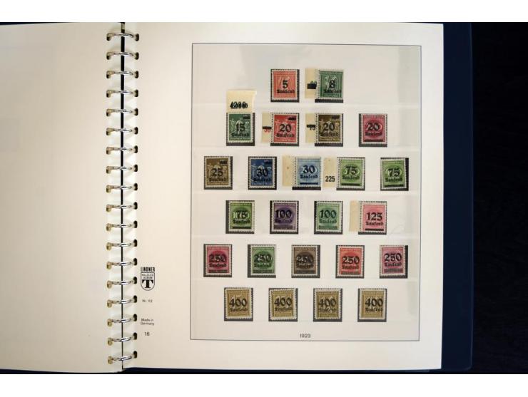 1916/45, postfrische und ungebrauchte Sammlung, ab Weimar kpl., teils zusätzlich gestempelt; in 2 Lindner-T-Alben