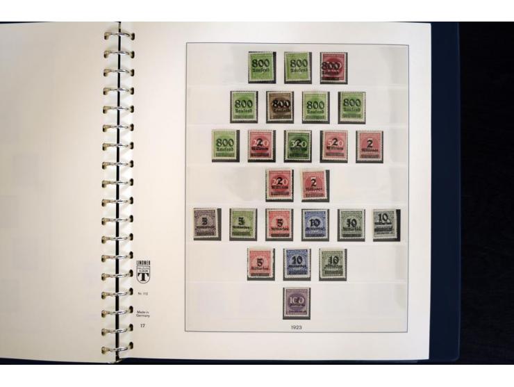 1916/45, postfrische und ungebrauchte Sammlung, ab Weimar kpl., teils zusätzlich gestempelt; in 2 Lindner-T-Alben