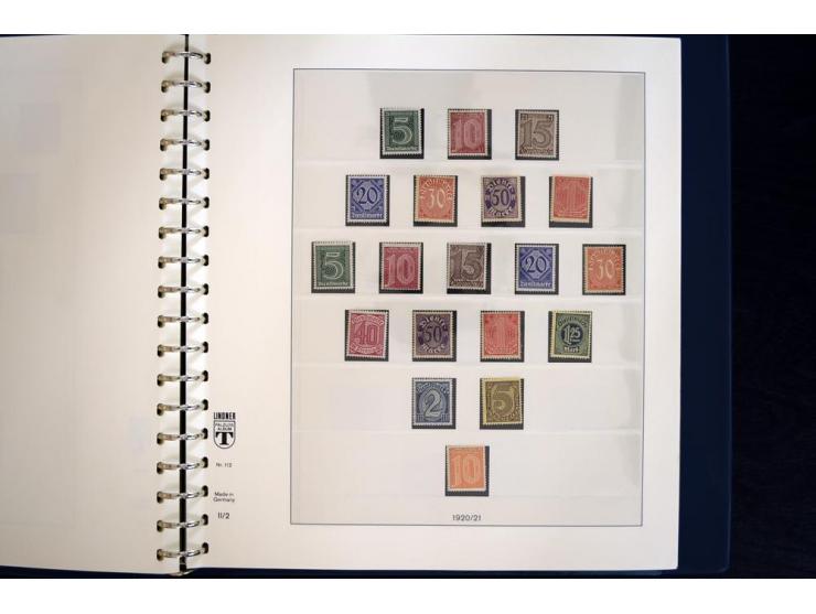 1916/45, postfrische und ungebrauchte Sammlung, ab Weimar kpl., teils zusätzlich gestempelt; in 2 Lindner-T-Alben