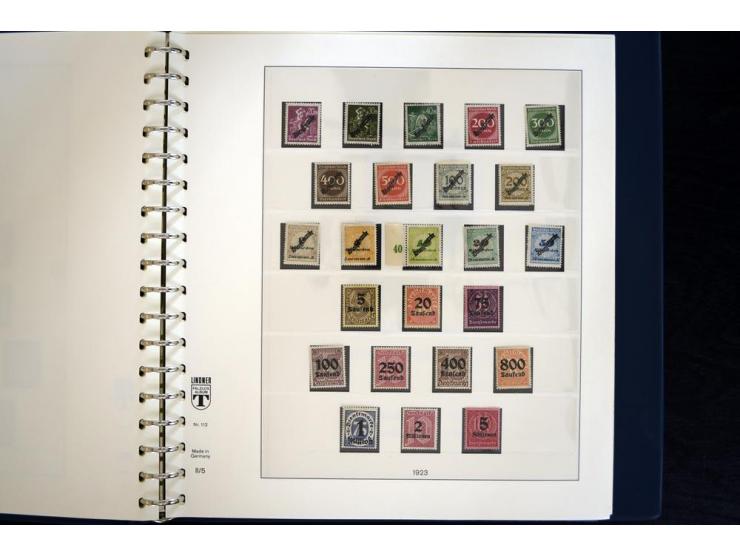 1916/45, postfrische und ungebrauchte Sammlung, ab Weimar kpl., teils zusätzlich gestempelt; in 2 Lindner-T-Alben