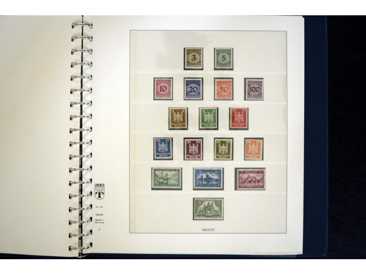 1916/45, postfrische und ungebrauchte Sammlung, ab Weimar kpl., teils zusätzlich gestempelt; in 2 Lindner-T-Alben