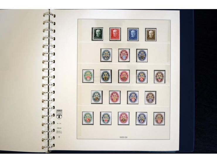 1916/45, postfrische und ungebrauchte Sammlung, ab Weimar kpl., teils zusätzlich gestempelt; in 2 Lindner-T-Alben