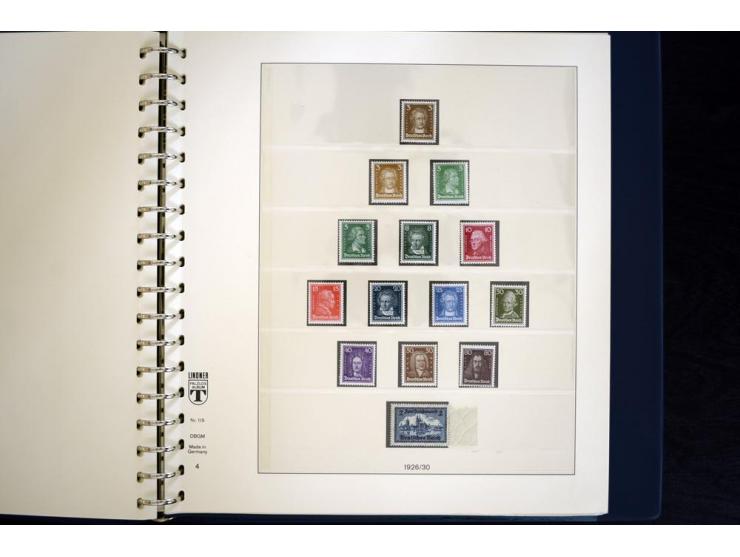 1916/45, postfrische und ungebrauchte Sammlung, ab Weimar kpl., teils zusätzlich gestempelt; in 2 Lindner-T-Alben