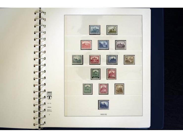 1916/45, postfrische und ungebrauchte Sammlung, ab Weimar kpl., teils zusätzlich gestempelt; in 2 Lindner-T-Alben
