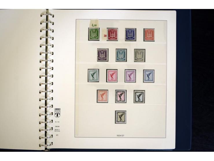 1916/45, postfrische und ungebrauchte Sammlung, ab Weimar kpl., teils zusätzlich gestempelt; in 2 Lindner-T-Alben