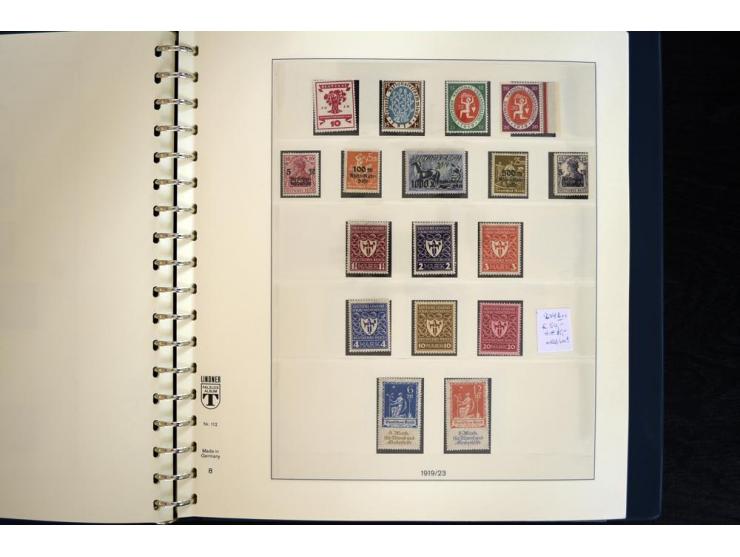 1916/45, postfrische und ungebrauchte Sammlung, ab Weimar kpl., teils zusätzlich gestempelt; in 2 Lindner-T-Alben