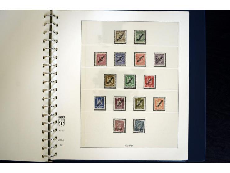 1916/45, postfrische und ungebrauchte Sammlung, ab Weimar kpl., teils zusätzlich gestempelt; in 2 Lindner-T-Alben