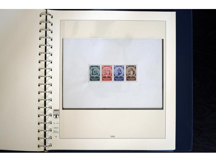 1916/45, postfrische und ungebrauchte Sammlung, ab Weimar kpl., teils zusätzlich gestempelt; in 2 Lindner-T-Alben