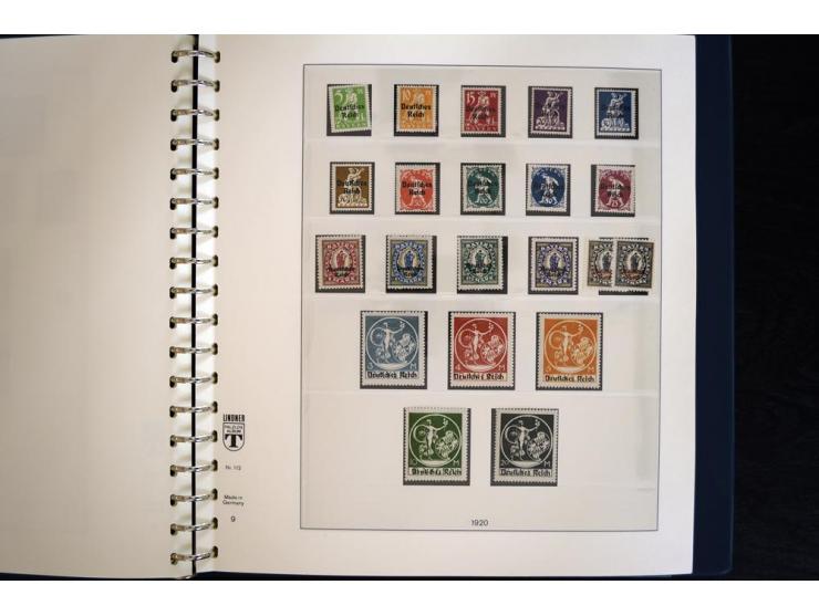 1916/45, postfrische und ungebrauchte Sammlung, ab Weimar kpl., teils zusätzlich gestempelt; in 2 Lindner-T-Alben