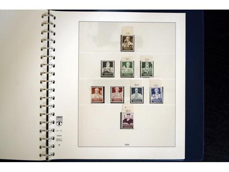 1916/45, postfrische und ungebrauchte Sammlung, ab Weimar kpl., teils zusätzlich gestempelt; in 2 Lindner-T-Alben