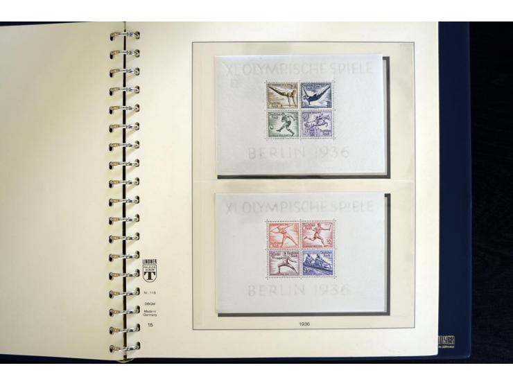 1916/45, postfrische und ungebrauchte Sammlung, ab Weimar kpl., teils zusätzlich gestempelt; in 2 Lindner-T-Alben