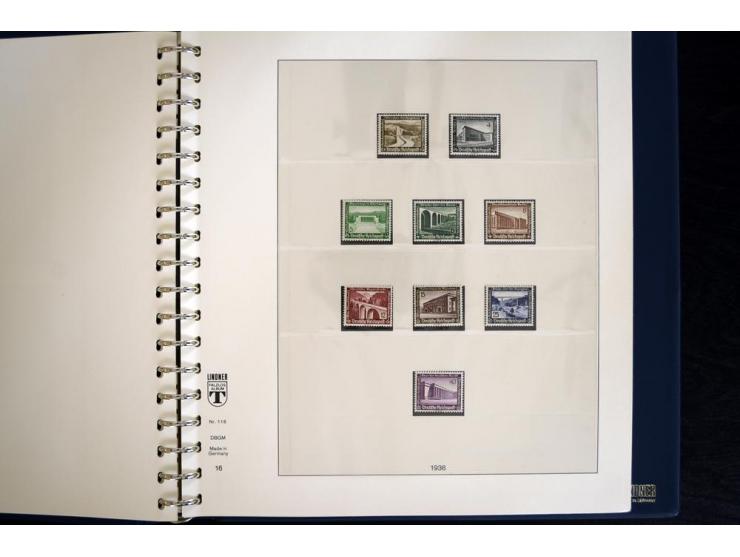 1916/45, postfrische und ungebrauchte Sammlung, ab Weimar kpl., teils zusätzlich gestempelt; in 2 Lindner-T-Alben