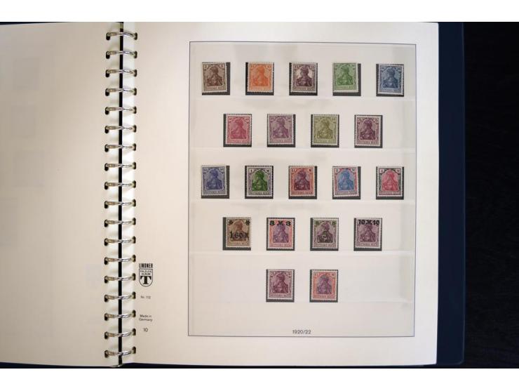 1916/45, postfrische und ungebrauchte Sammlung, ab Weimar kpl., teils zusätzlich gestempelt; in 2 Lindner-T-Alben