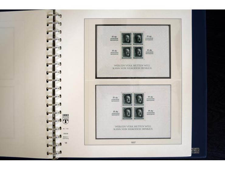 1916/45, postfrische und ungebrauchte Sammlung, ab Weimar kpl., teils zusätzlich gestempelt; in 2 Lindner-T-Alben