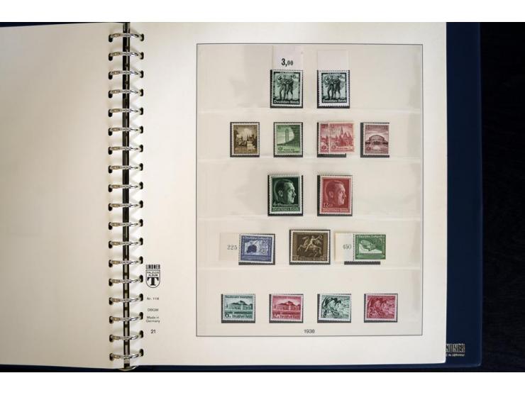1916/45, postfrische und ungebrauchte Sammlung, ab Weimar kpl., teils zusätzlich gestempelt; in 2 Lindner-T-Alben