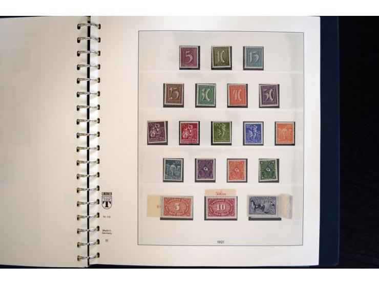1916/45, postfrische und ungebrauchte Sammlung, ab Weimar kpl., teils zusätzlich gestempelt; in 2 Lindner-T-Alben
