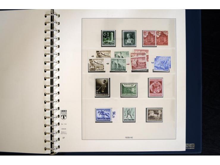 1916/45, postfrische und ungebrauchte Sammlung, ab Weimar kpl., teils zusätzlich gestempelt; in 2 Lindner-T-Alben