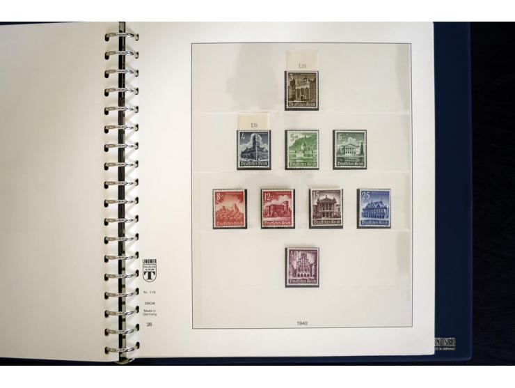 1916/45, postfrische und ungebrauchte Sammlung, ab Weimar kpl., teils zusätzlich gestempelt; in 2 Lindner-T-Alben