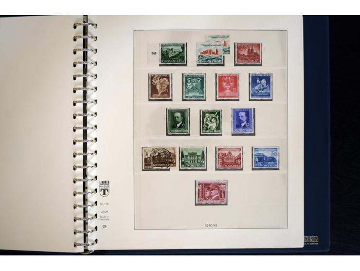 1916/45, postfrische und ungebrauchte Sammlung, ab Weimar kpl., teils zusätzlich gestempelt; in 2 Lindner-T-Alben