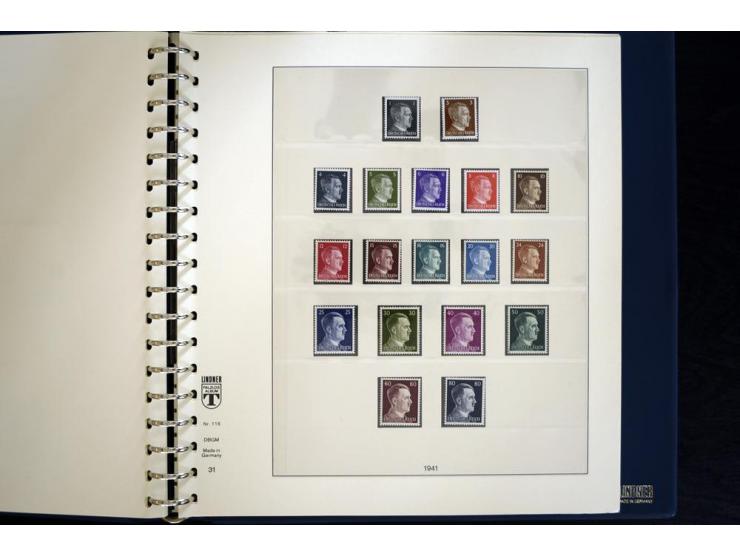 1916/45, postfrische und ungebrauchte Sammlung, ab Weimar kpl., teils zusätzlich gestempelt; in 2 Lindner-T-Alben