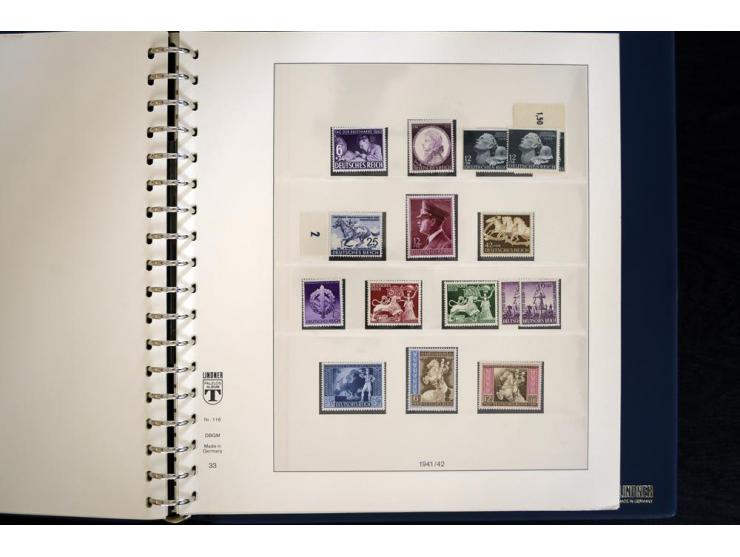 1916/45, postfrische und ungebrauchte Sammlung, ab Weimar kpl., teils zusätzlich gestempelt; in 2 Lindner-T-Alben