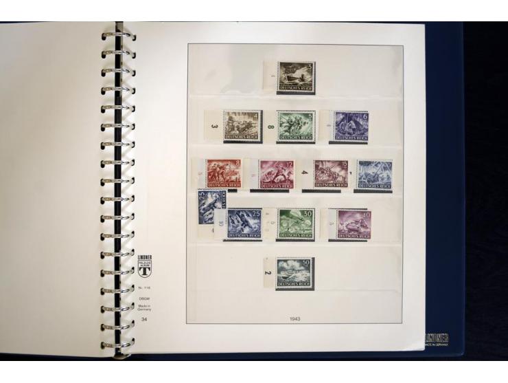 1916/45, postfrische und ungebrauchte Sammlung, ab Weimar kpl., teils zusätzlich gestempelt; in 2 Lindner-T-Alben
