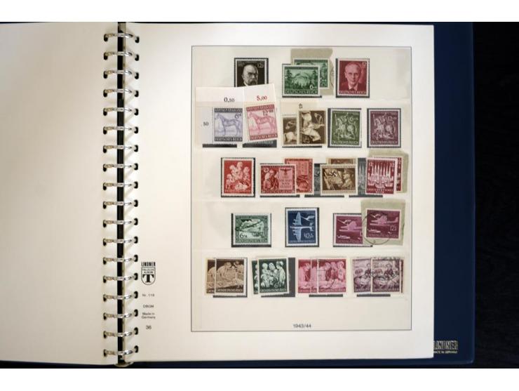 1916/45, postfrische und ungebrauchte Sammlung, ab Weimar kpl., teils zusätzlich gestempelt; in 2 Lindner-T-Alben
