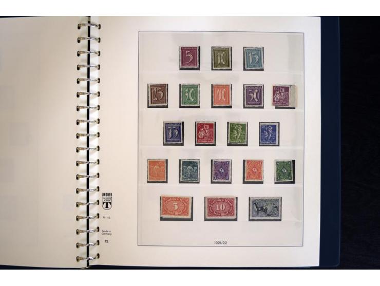 1916/45, postfrische und ungebrauchte Sammlung, ab Weimar kpl., teils zusätzlich gestempelt; in 2 Lindner-T-Alben