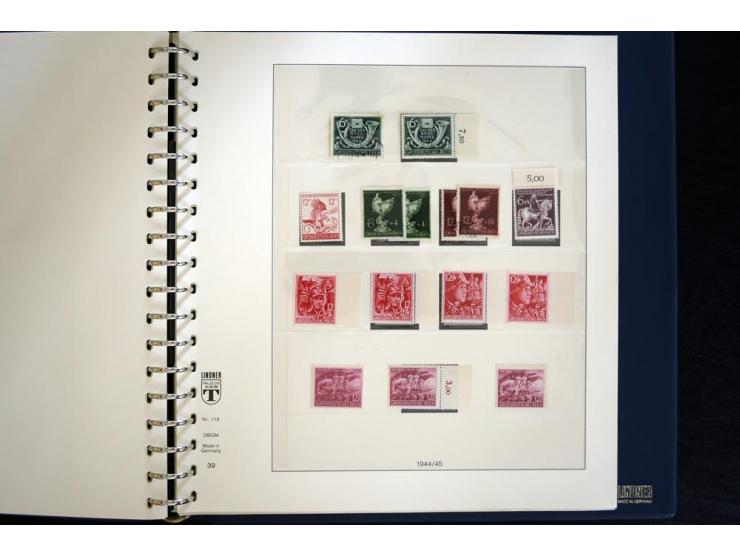 1916/45, postfrische und ungebrauchte Sammlung, ab Weimar kpl., teils zusätzlich gestempelt; in 2 Lindner-T-Alben