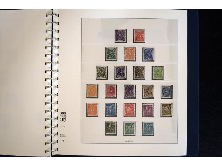 1916/45, postfrische und ungebrauchte Sammlung, ab Weimar kpl., teils zusätzlich gestempelt; in 2 Lindner-T-Alben